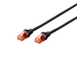 Digitus CAT 6 Patchkabel – 0,5 m, schwarz, U-UTP
