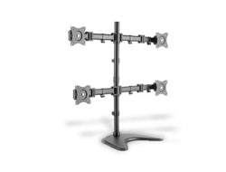 Digitus Tischhalterung, Quad, Tischklemme, bis 27", VESA 75 × 75/100 × 100 mm, 8 kg, Schwarz