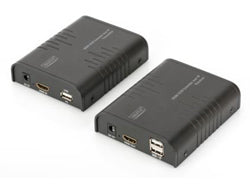 Digitus HDMI KVM-Extender über Cat5e/6 bis 80 m, 1080p (1920 × 1080), Sender und Empfänger