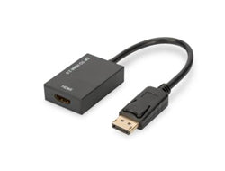 Digitus DisplayPort (Stecker) auf HDMI (Buchse) Adapter, 20 cm