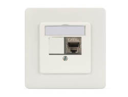 Digitus Frontplatte – 2× RJ-45 (weiblich), Weiss, Cat6a, 10GBase-T, für Keystone-Module
