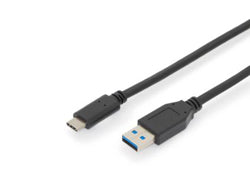 Digitus USB-Kabel, USB-C zu USB-A, 1 m