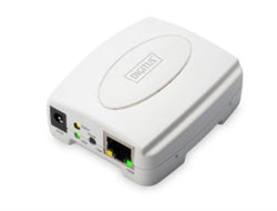 Digitus Printserver, Fast Ethernet, USB 2.0, Weiss