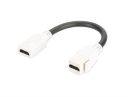 Digitus Keystone-Modul HDMI zu HDMI (Buchse zu Buchse) – 12 cm, Weiss