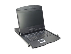 Digitus 19" Rack-LCD-Konsole – 1366 × 768, 8-Port VGA KVM, Layout DE – 1U