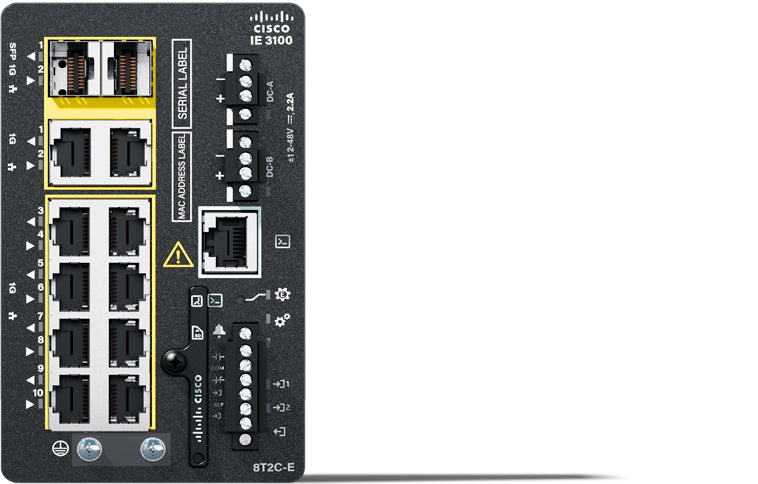 Cisco IE-3100-8T2C-E – Managed Switch – 8×GbE, L2, 19" Rack