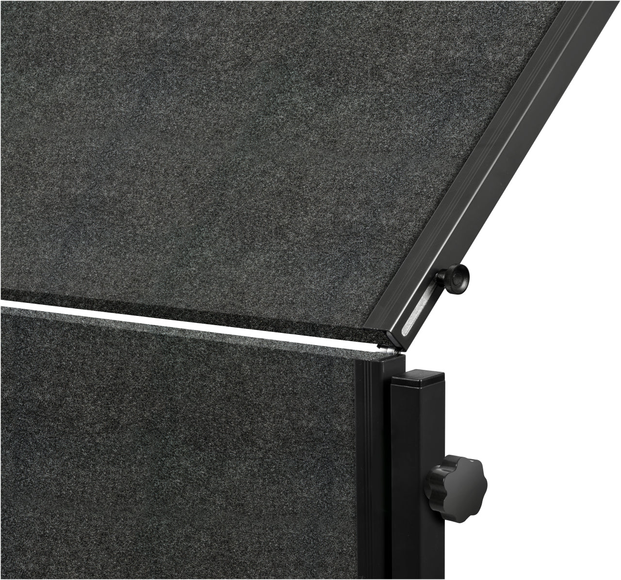 Legamaster Moderationswand – Filz, mit Rollen, doppelseitig – 120 × 150 cm – Grau, Alurahmen