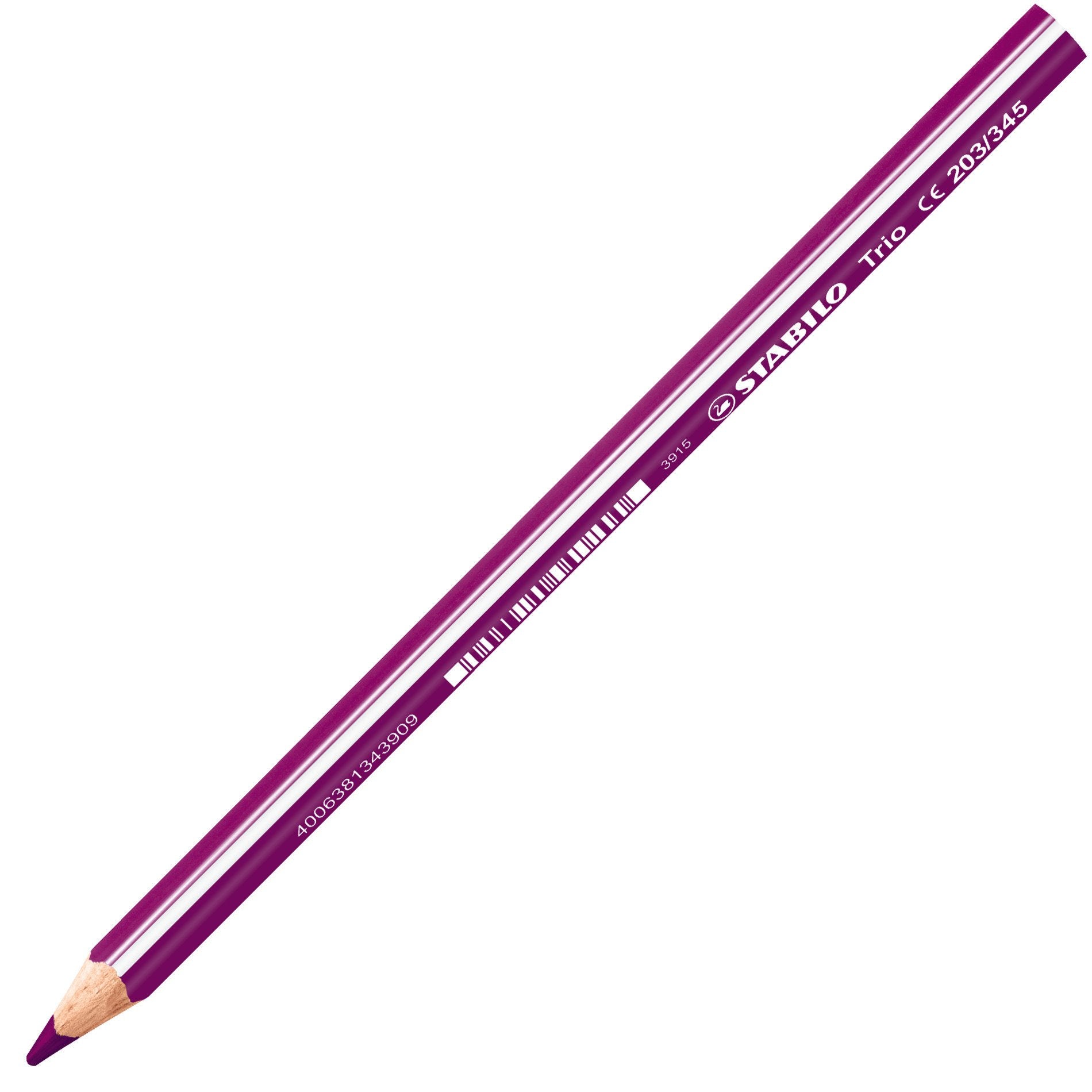 STABILO Buntstift Trio – Jumbo, Dreikant, Minen-Ø 4,2 mm, Einzelstift Rot/Violett
