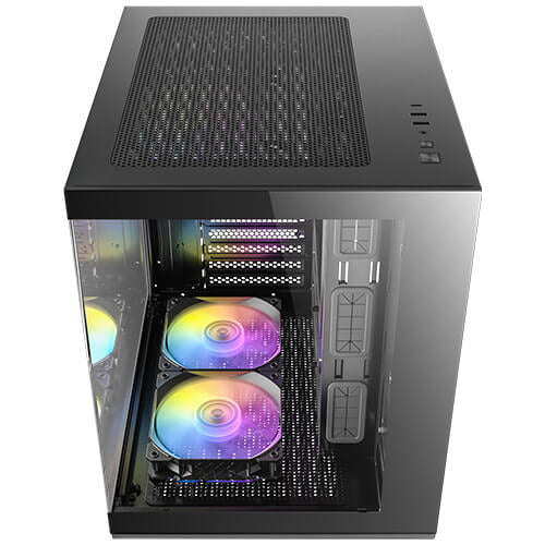 Antec CX60M – PC-Gehäuse (Mini Tower, micro-ATX) – Schwarz, 5 Erweiterungsslots, 3×2,5", 1×3,5", USB-C 10 Gbit