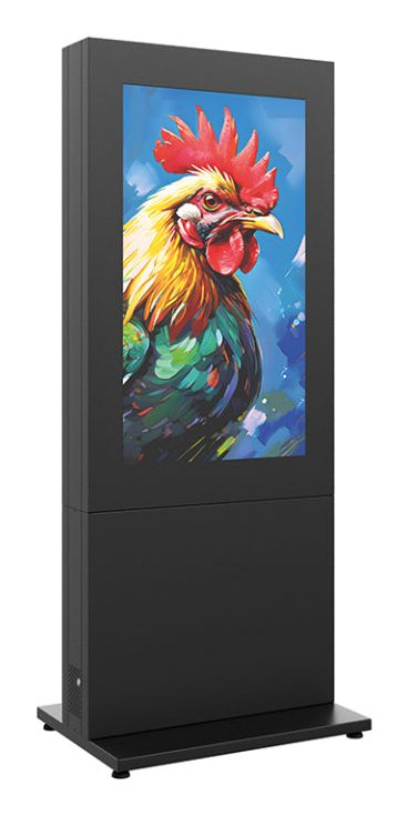 Hagor Bodenständer – Back-to-Back – 50" – Diebstahlsicherung, für 50" Displays – Anthrazitgrau