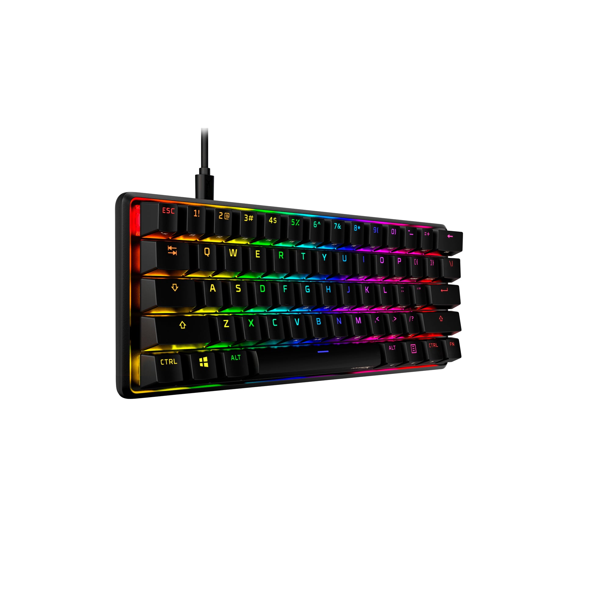 HyperX Alloy Origins 60 – Gaming-Tastatur 60% – Mechanisch (HyperX Red), RGB – USB-A/USB-C – Schwarz