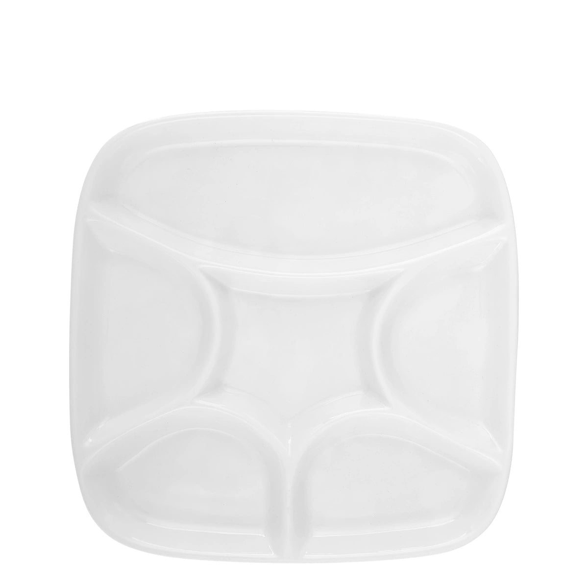 Lunasol Fondueteller – 21,5 × 20,0 cm, Porzellan, Weiss, spülmaschinenfest, mikrowellengeeignet