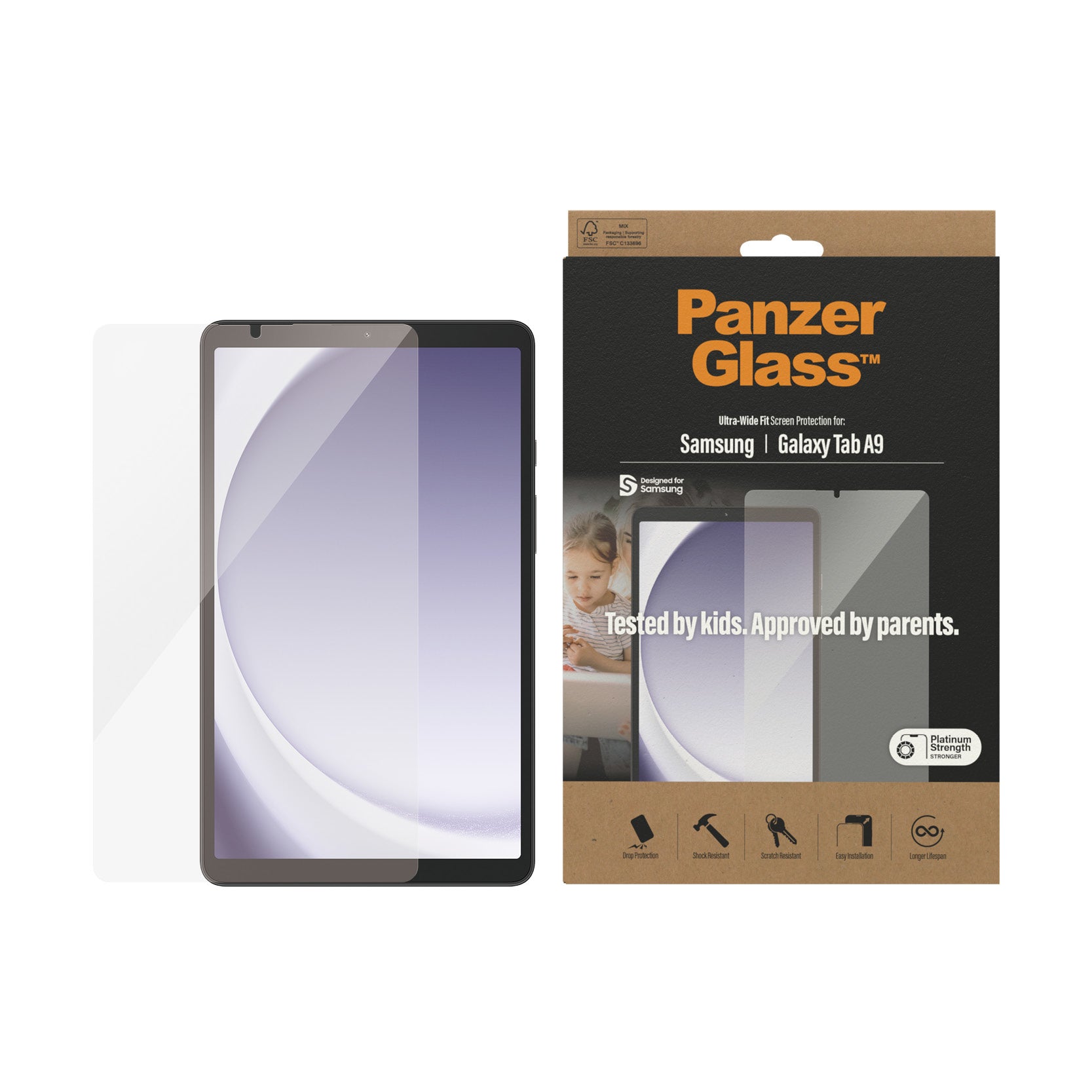 PanzerGlass Panzerglas für Samsung Galaxy Tab A9 8,7" – Kratzresistent, Anti-Fingerprint