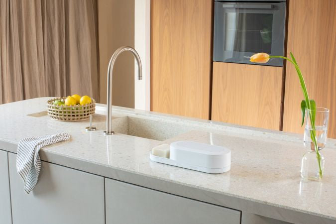 Brabantia Utensilienhalter (wandmontiert) 35,2 × 13 × 15 cm, Kunststoff/Silikon, weiss
