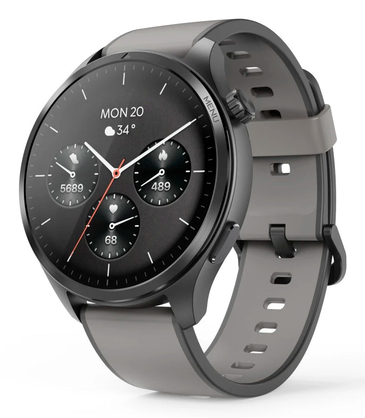 Hama 9000 52 mm GPS – Edelstahl Anthrazit, Sportarmband, 50 m, für Android und iPhone