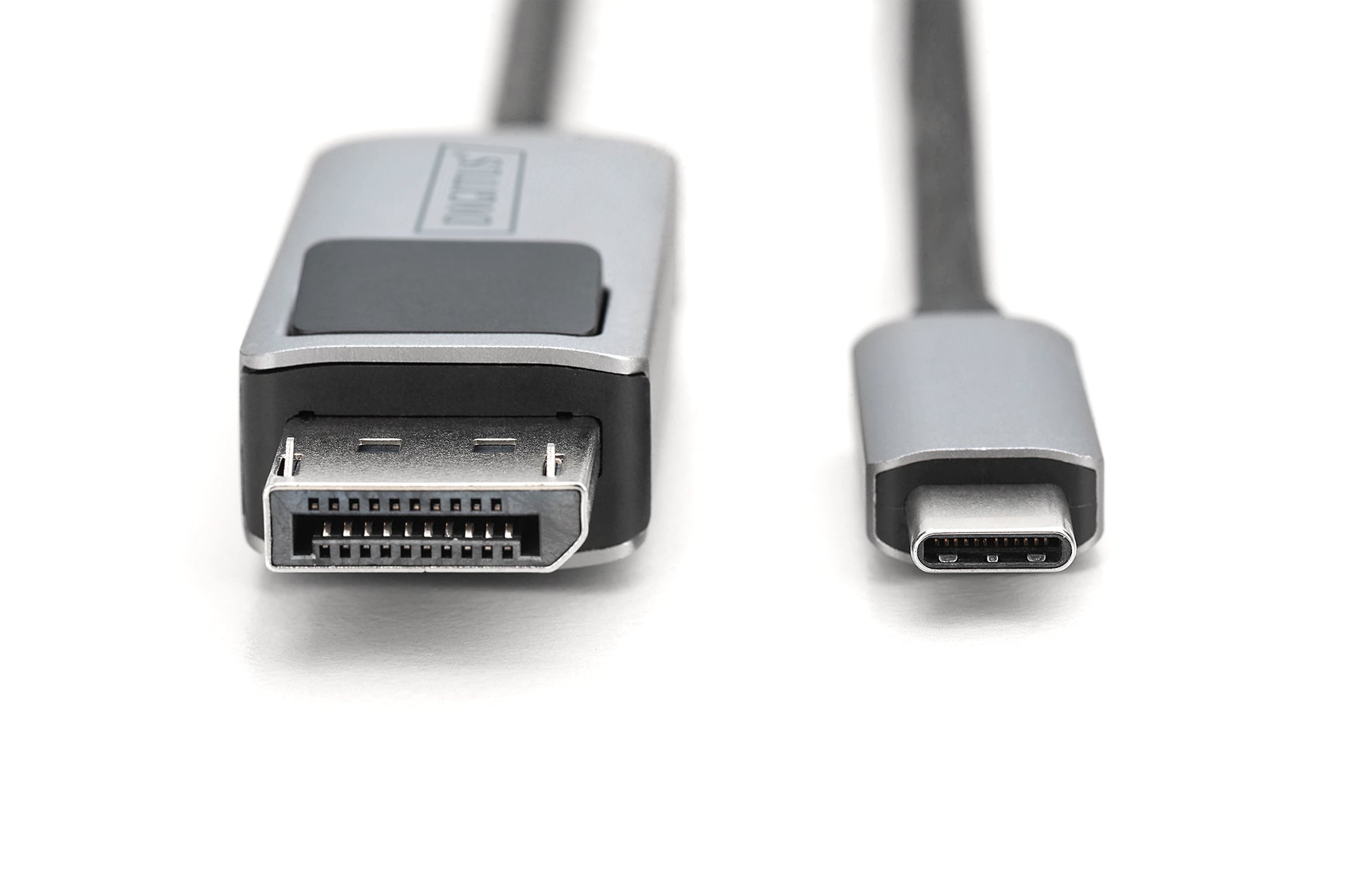 Digitus USB-C auf DisplayPort Adapter, DP 1.4 (HBR3), 8K@30 Hz, 2 m, Aluminiumgehäuse, Schwarz