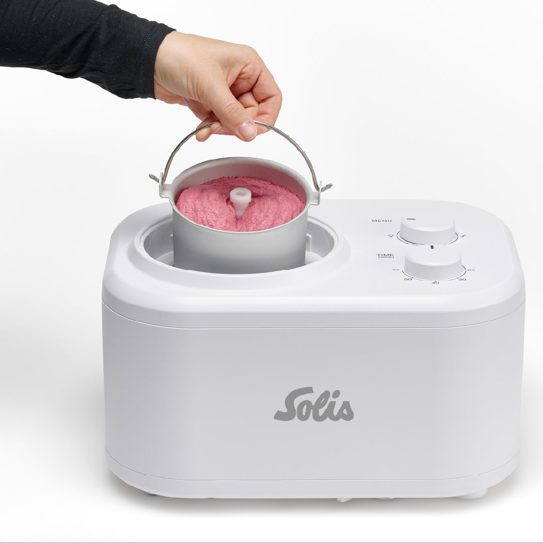 Solis Eismaschine Gelatissima 8503 – 1 l, 100 W, eingebauter Kompressor – weiss