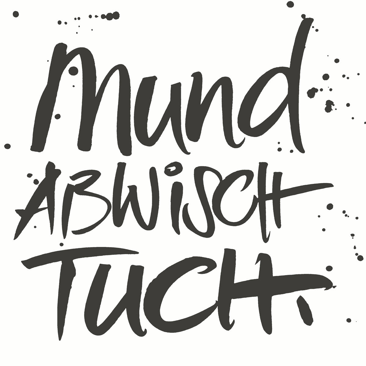 Paper + Design Servietten mit Schriftzug schwarz/weiss – 33 × 33 cm, 3-lagig – 20 Stück