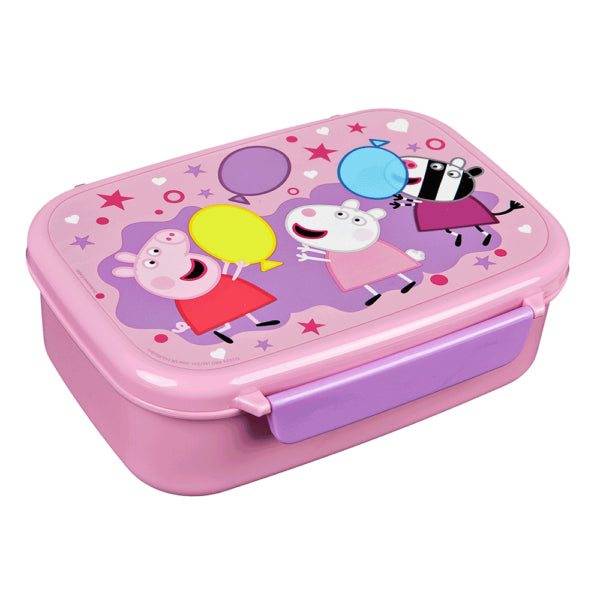 Scooli Lunchbox 800 ml, 18 × 13,5 × 6 cm, Kunststoff, Peppa Pig, Mehrfarbig