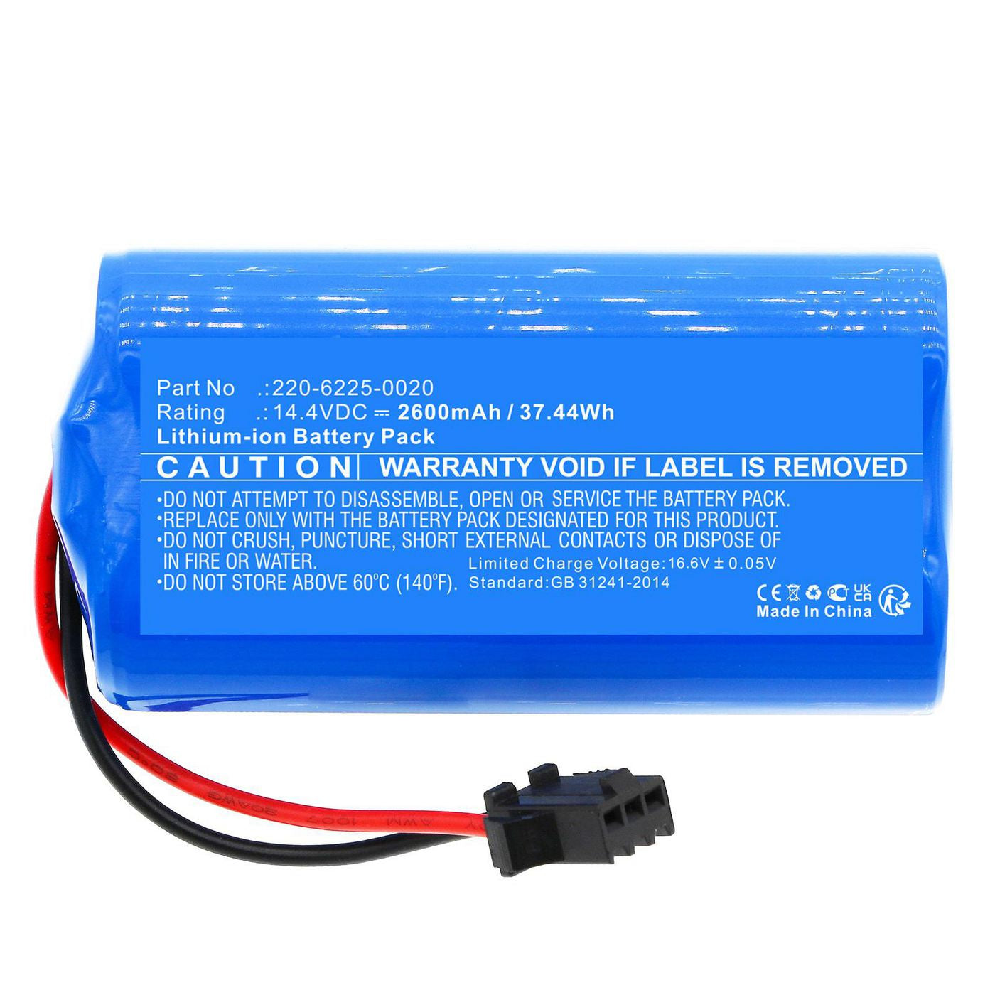 CoreParts Akku MBXVAC-BA0487 – 37,44 Wh, 14,4 V, 2600 mAh, 1 Stück – für Ecovacs Deebot U2/D83/DGN22 und andere