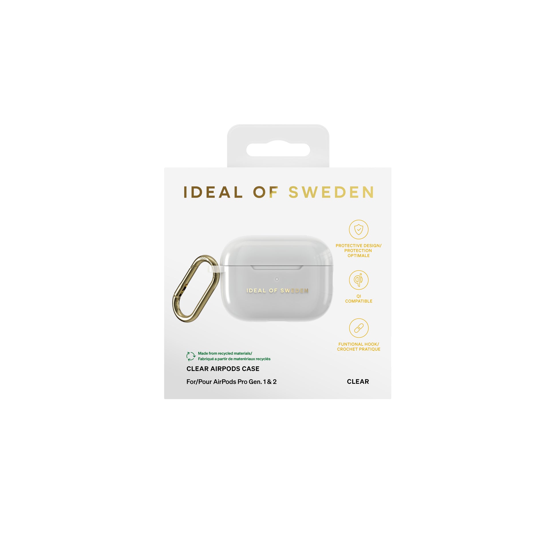 iDeal of Sweden IDCLAPC-PRO-471 – Schutzhülle für AirPods Pro (1./2. Gen.), Transparent