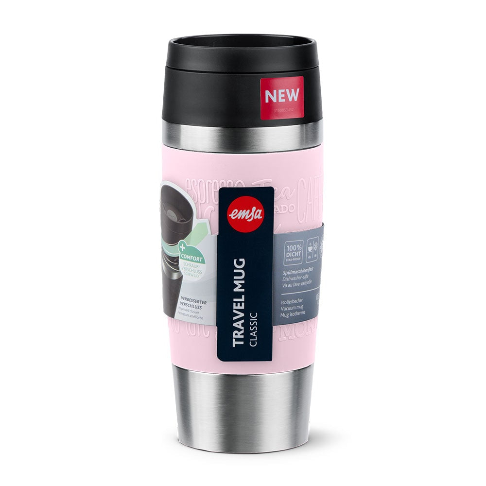 EMSA Travel Mug Classic Thermobecher 360 ml – Doppelwandig, Edelstahl, Rosa