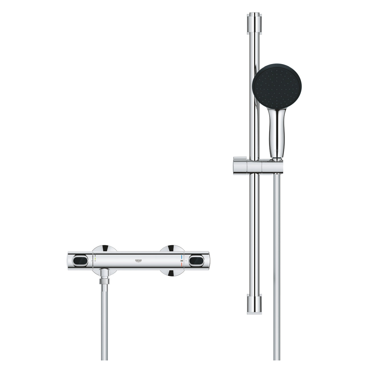 GROHE Badebatterie Precision Flow – Messing, Chrom