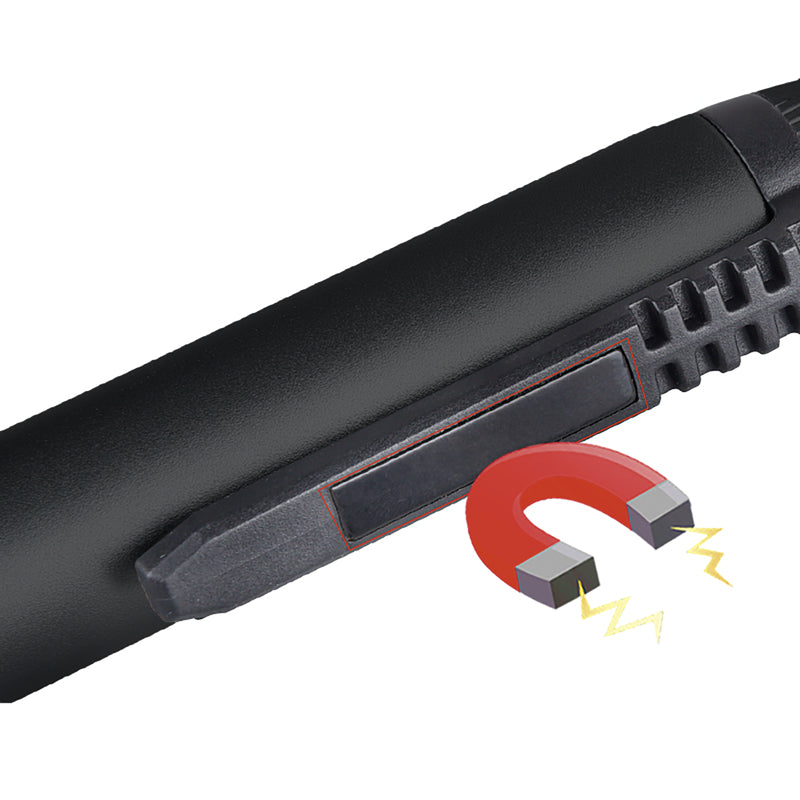Steffen Taschenlampe 65 00164 – 200 lm, Akku, USB-C, Magnet & Clip – Schwarz