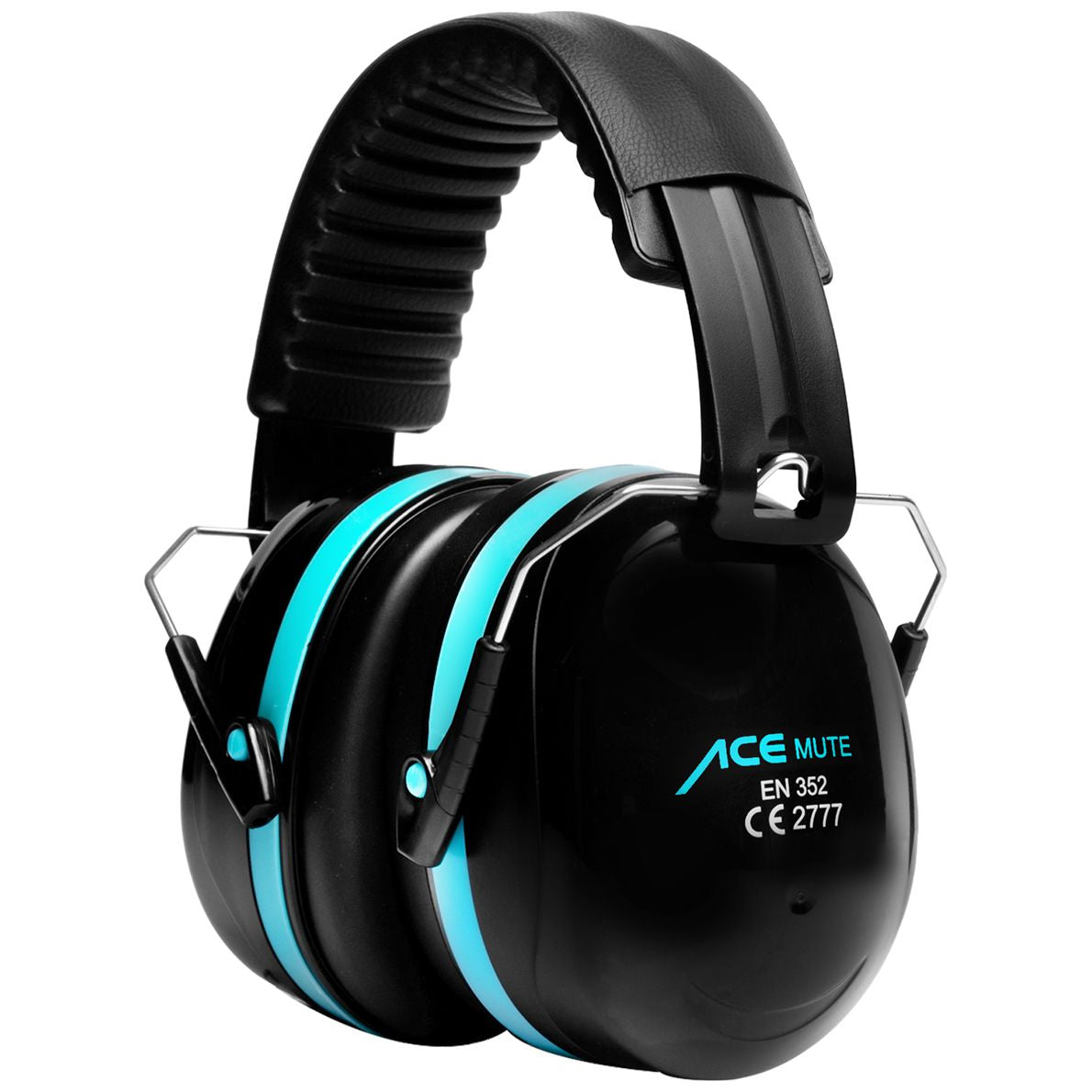 ACE Mute Kapselgehörschutz – SNR 32 dB – Schwarz/Türkis – EN 352-1