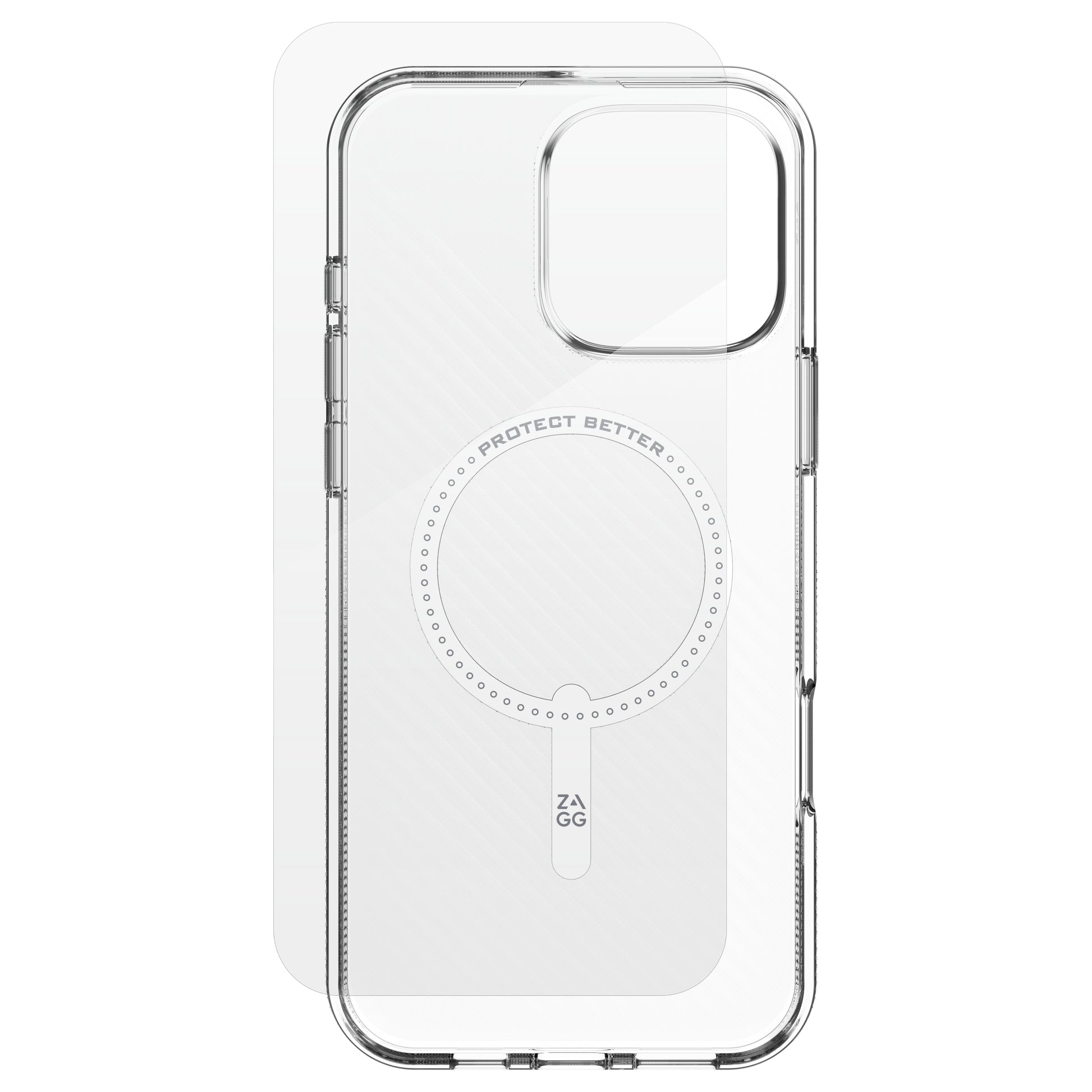 ZAGG Backcover Luxe – für Apple iPhone 16 Pro Max – transparent – Snap-/Lock-Verschluss