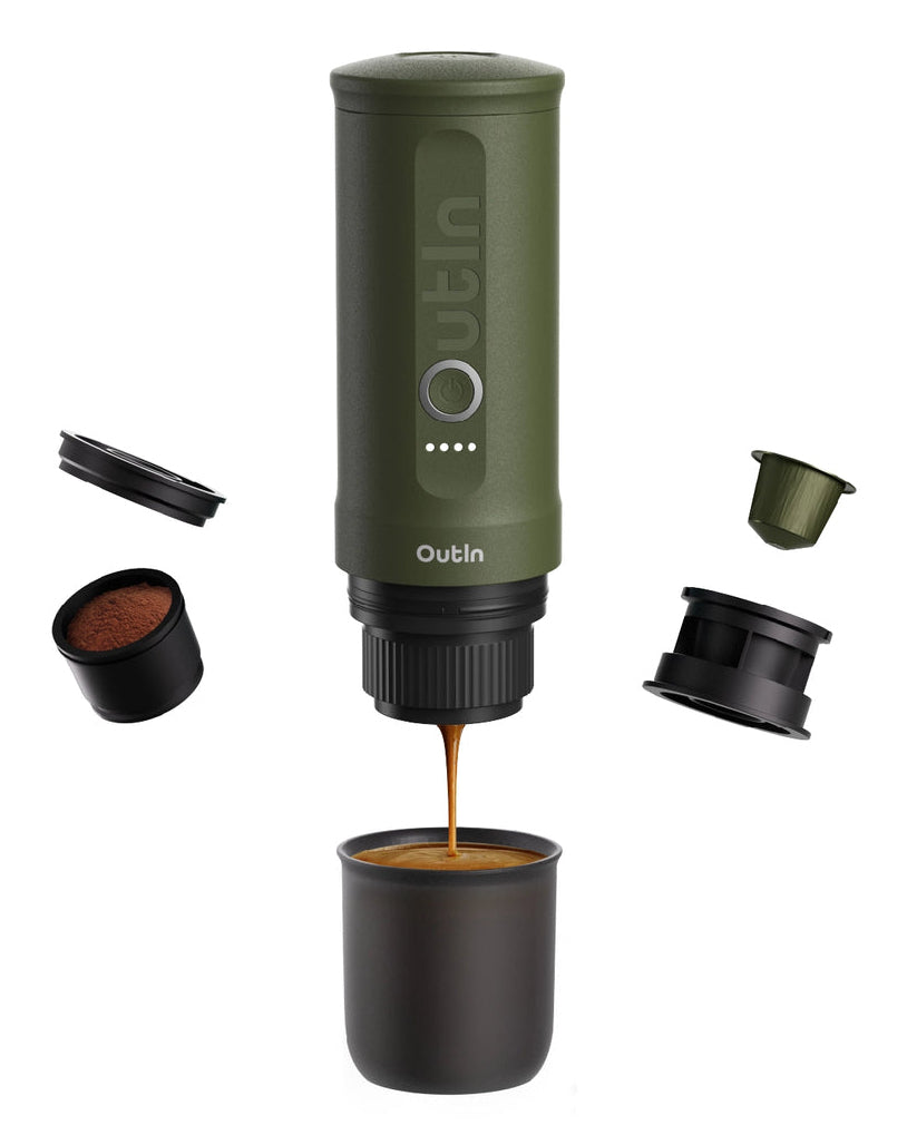 Outin Nano Kapselmaschine – für Nespresso und andere, 0,1 l, grün
