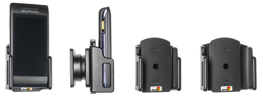 Brodit Auto-Halterung, schwenkbar, kippbar – für Geräte mit 49–63 mm Breite – Schwarz