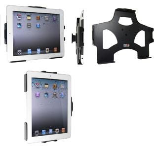 Brodit Fahrzeug-Dock für Apple iPad 2–4 – mit Zigarettenanzünder-Netzteil, USB-Kabel – Schwarz
