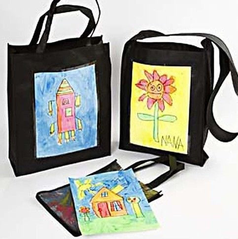 Creativ Company Stofftasche, Schwarz, 230×300×70 mm