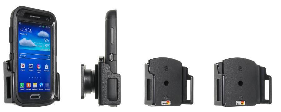 Brodit Auto-Halterung, passiv, neigbar 0–22° – für Gerätebreite 6,2–7,7 cm – Schwarz, ABS