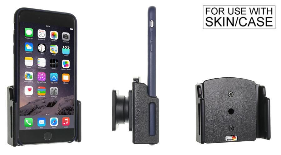 Brodit Auto-Halterung, passiv, neigbar – für iPhone 6 Plus – Schwarz, Kunststoff