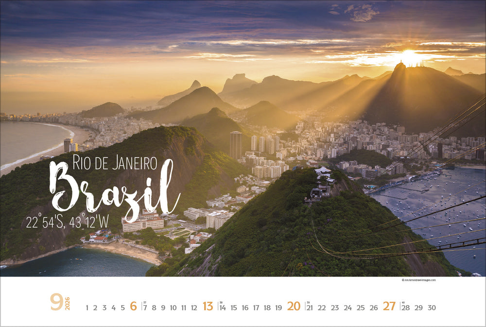 Korsch Verlag Bildkalender Around the World 2026 – 58 × 39 cm