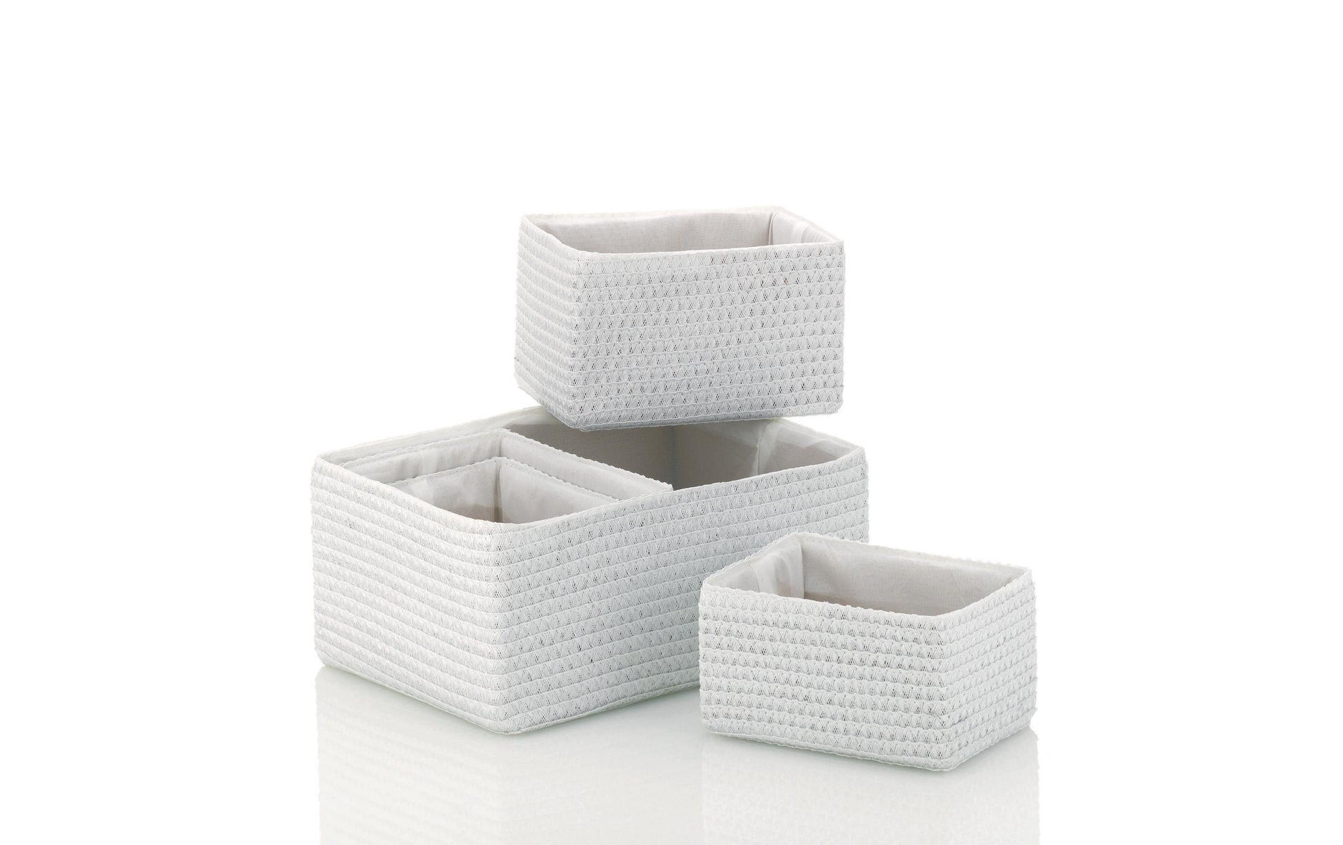 Kela Rimossa Aufbewahrungskorb Set 5-teilig – Kunststoff – Weiss