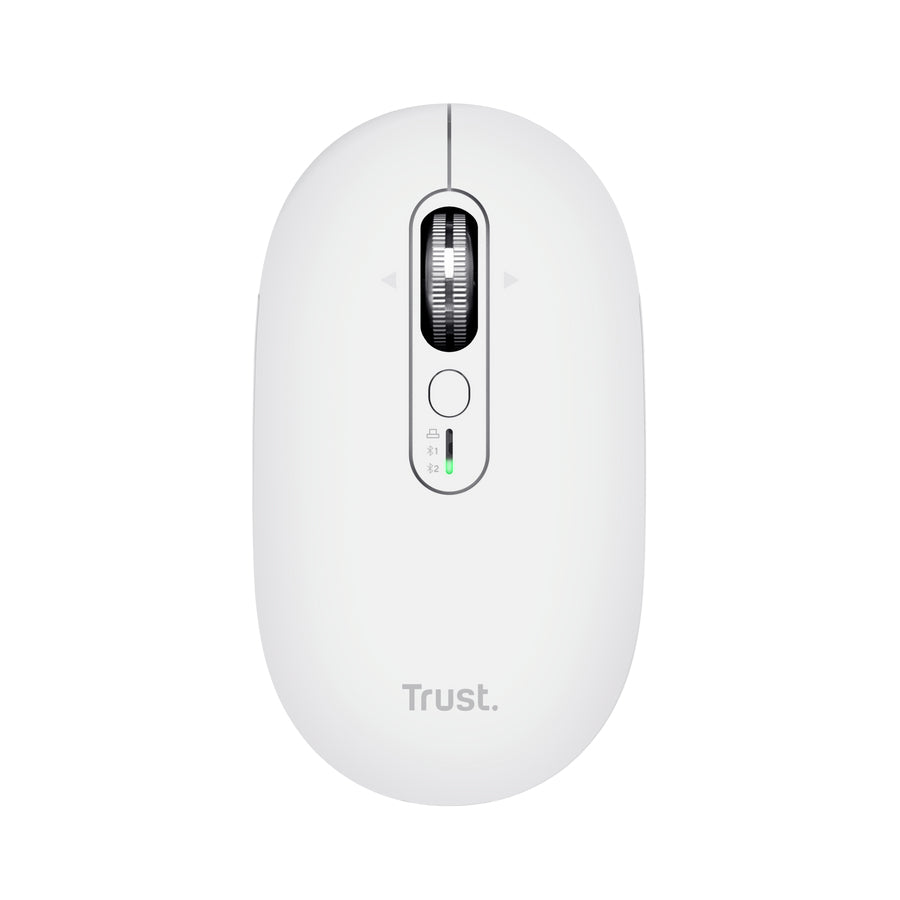 Trust Seron Slim Multi – Maus – Kabellos (Bluetooth/2,4 GHz), 3200 DPI, beidhändig, Weiss