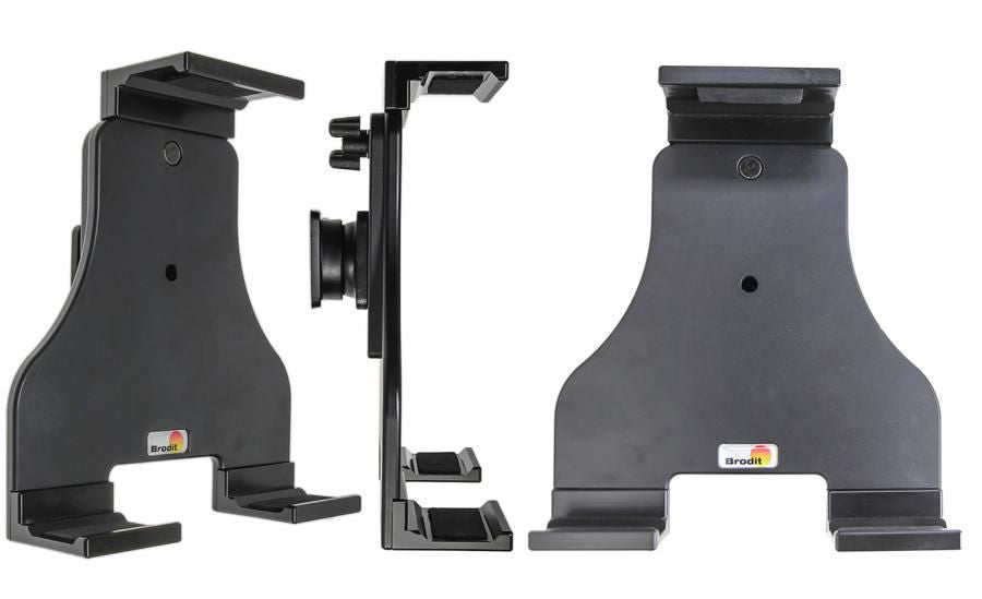 Brodit Fahrzeug-Dock für Tablets mit Höhe 18–23 cm – schwenkbar 360°, neigbar 0–20° – Schwarz