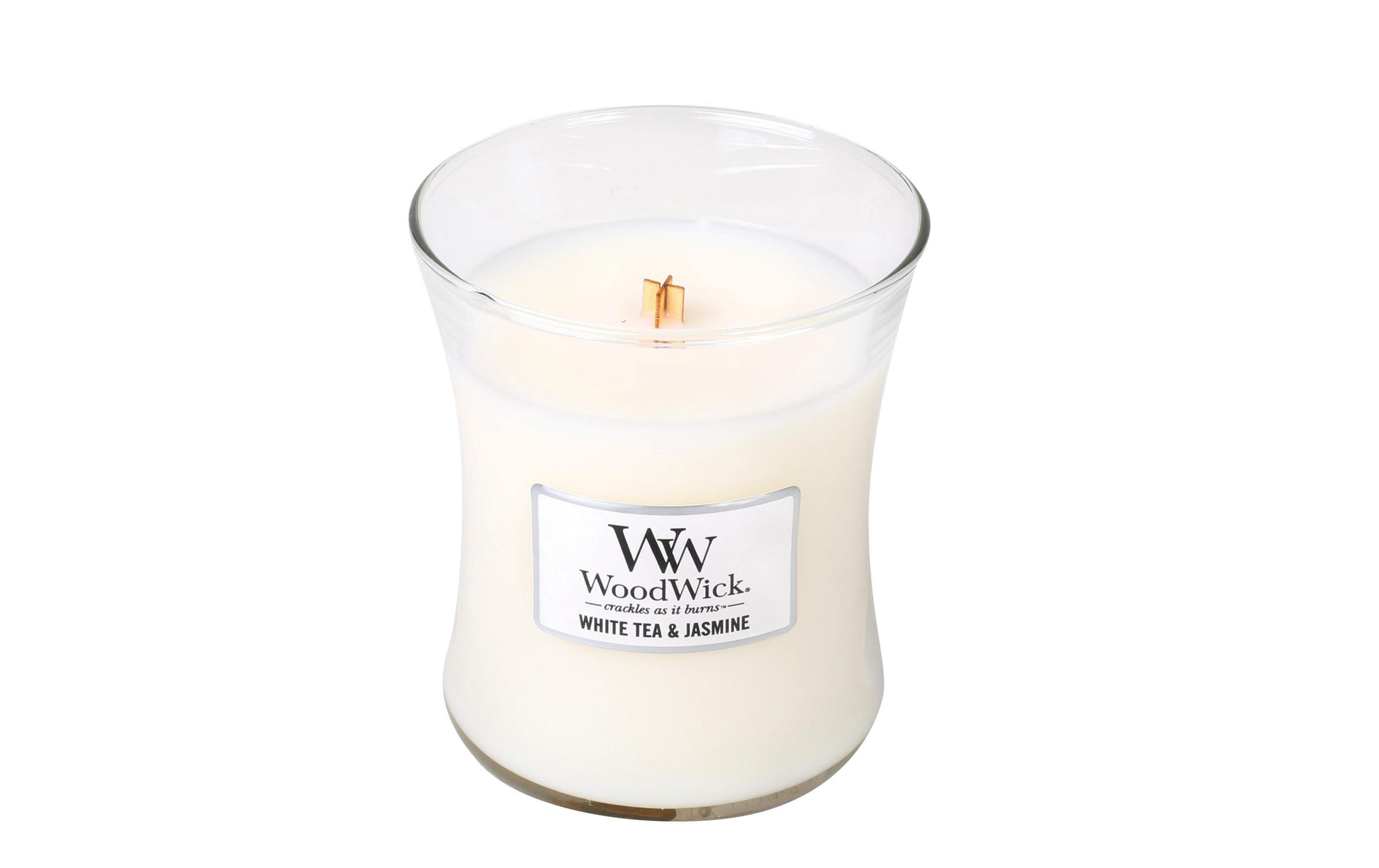 WoodWick Duftkerze – Jasmin – Ø 9,9 × 11,4 cm
