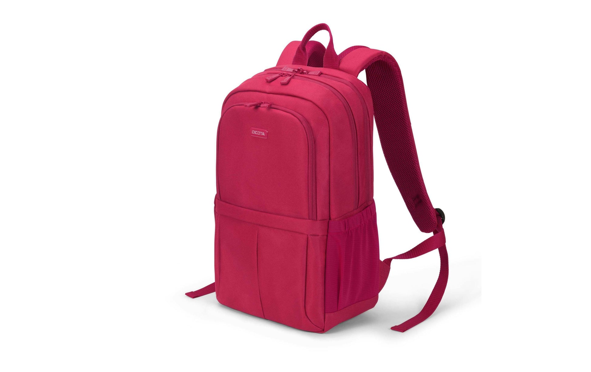 DICOTA Notebook-Rucksack ECO SCALE – 19,5 l, mit Tablet-Fach, rPET-Polyester – Rot, 295 × 450 × 170 mm