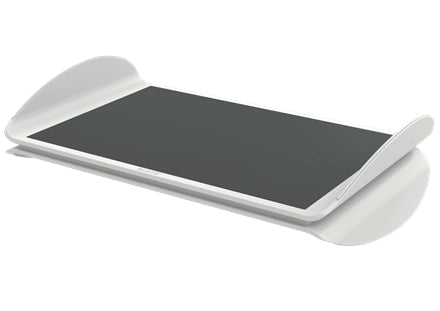 Leitz Fussstütze – Trittfläche 508 × 300 mm, höhenverstellbar, grau