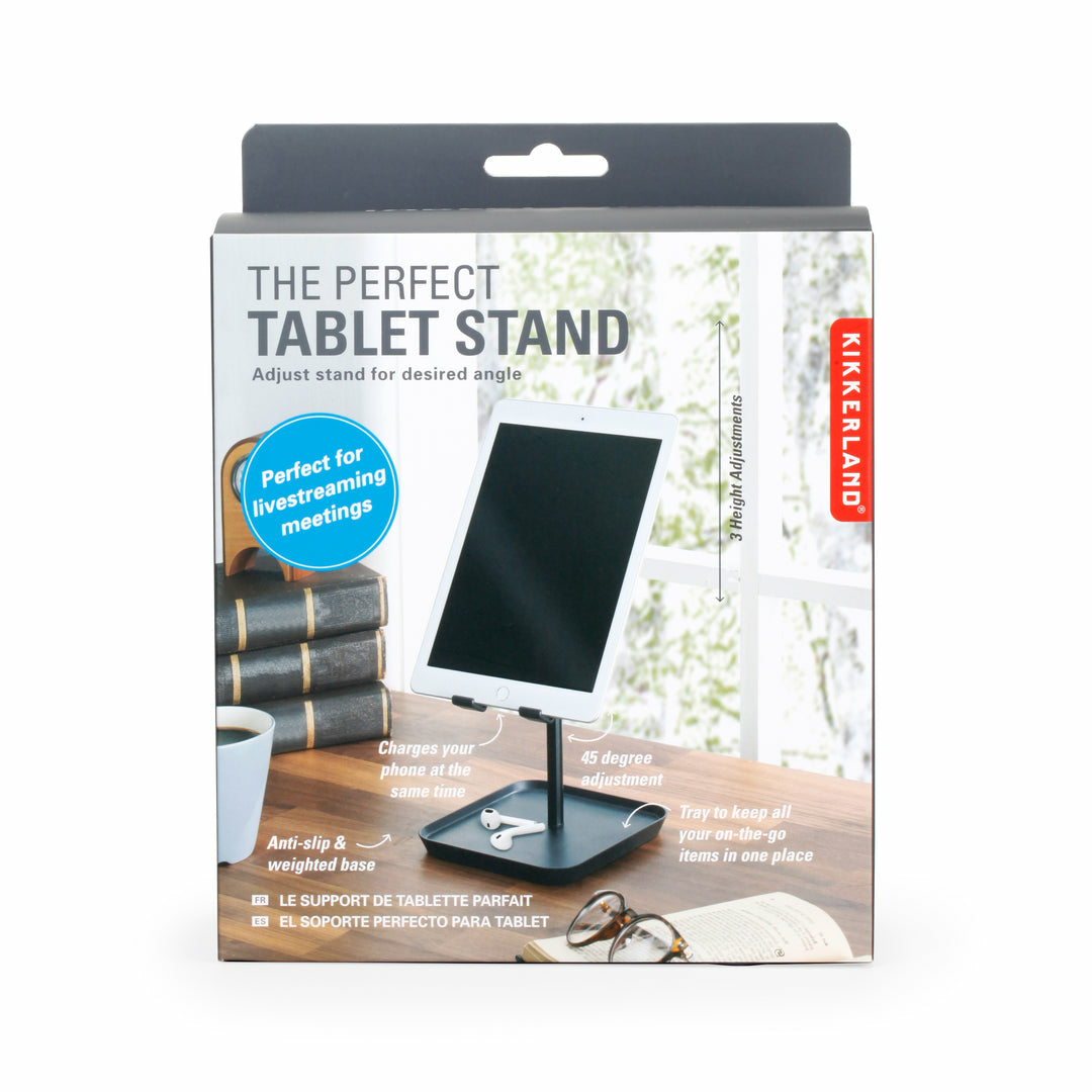 Kikkerland Tablet-Ständer – bis 15", ausziehbar – Schwarz