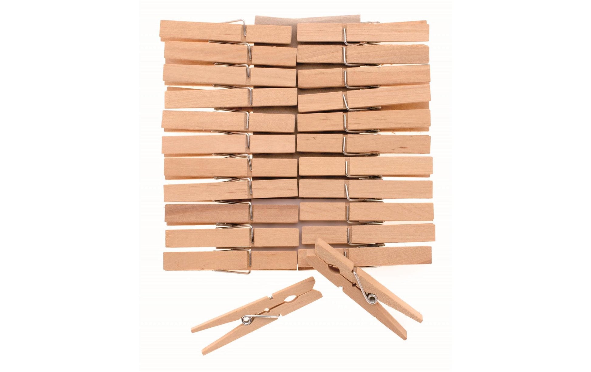 GLOREX Wäscheklammer – Holz – Braun – 12 × 9 × 72 mm – FSC