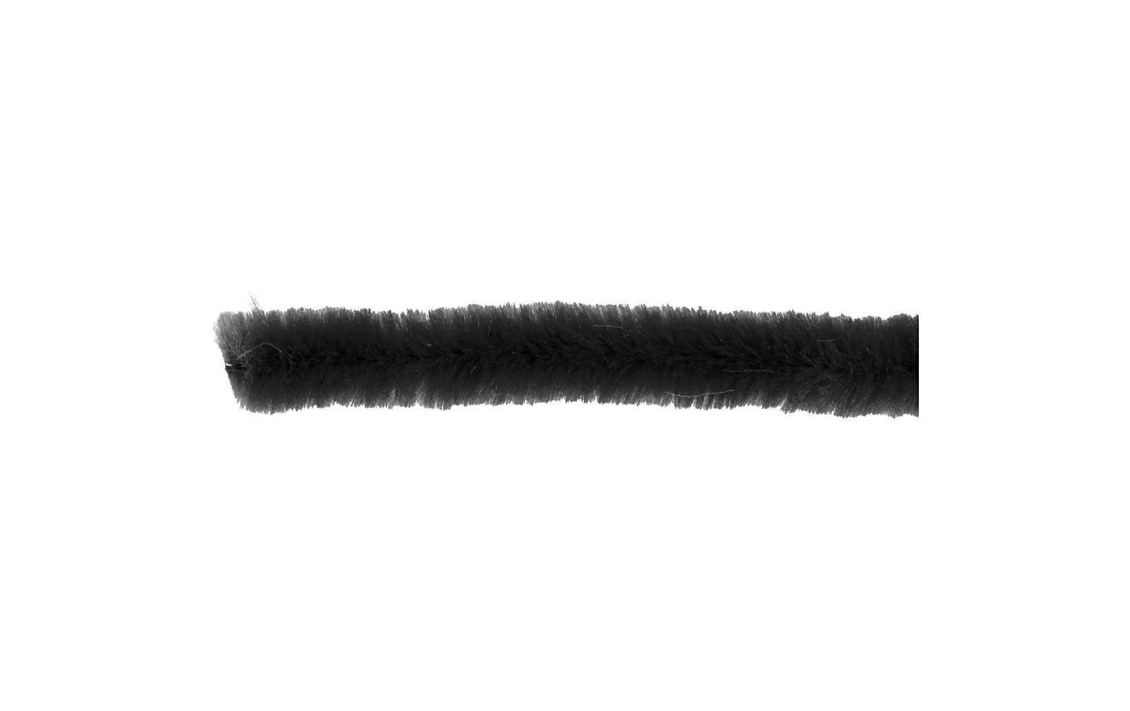 Creativ Company Chenilledraht, Nylon, Schwarz, Ø 6 mm × 30 cm, Set à 50