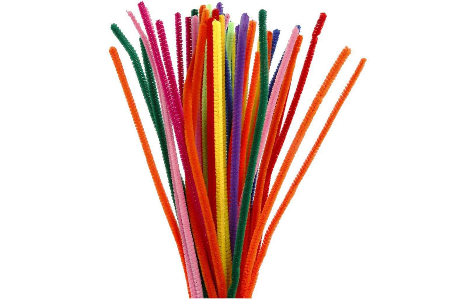 Creativ Company Chenilledraht, Nylon, Mehrfarbig, Ø 6 mm × 30 cm, 50 Stk.