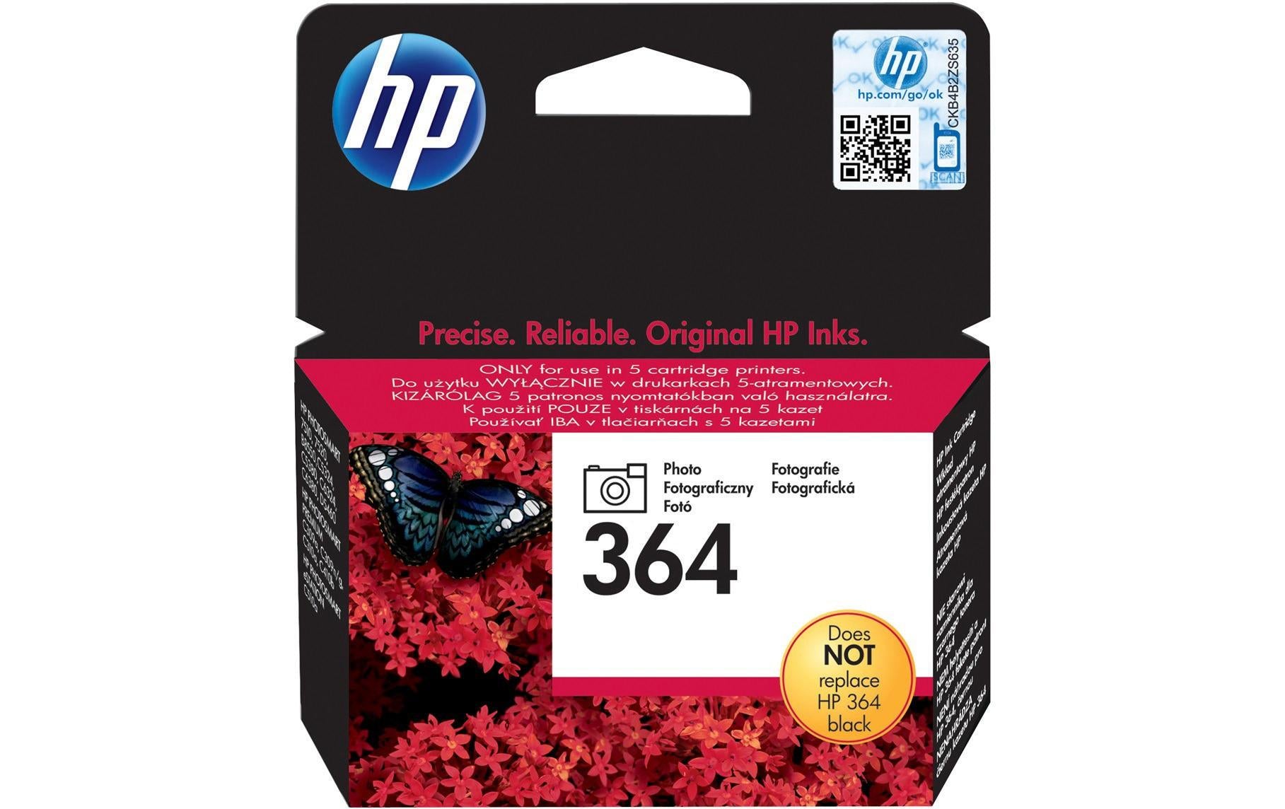 HP Tintenpatrone 364, Schwarz, 130 Seiten – für Tintenstrahldrucker/Multifunktionsgeräte