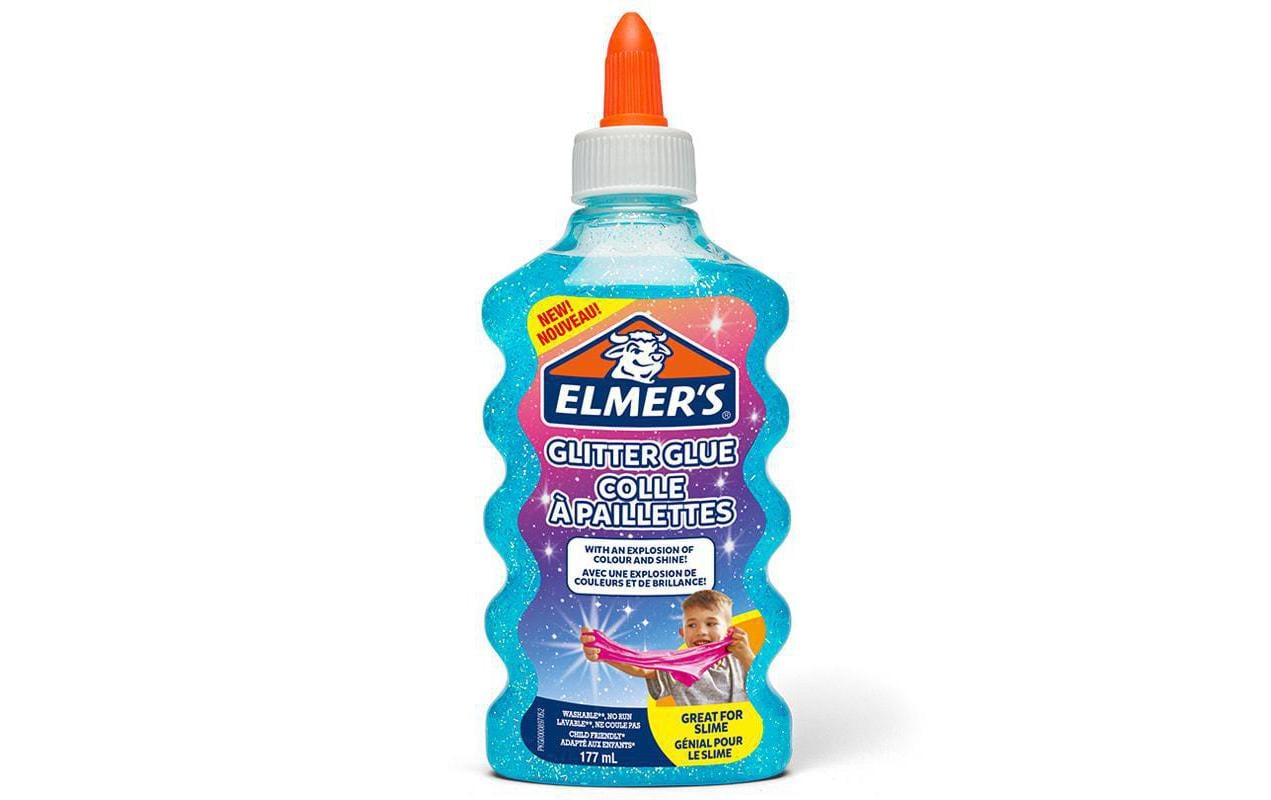 Elmer's Glitzerkleber – Blau – 177 ml – Auswaschbar, Geruchsarm – Für Basteln