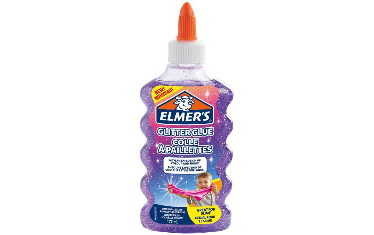 Elmer's Glitzerkleber – Violett – 177 ml – Auswaschbar, Geruchsarm – Für Basteln
